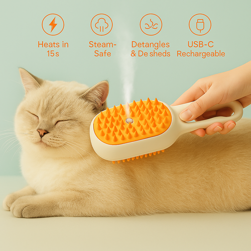 Pawcrest™ Electric Steam Brush